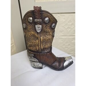 Burton and Burton Boots and Spurs Western Cowboy Boot Vase for Western Home Deco